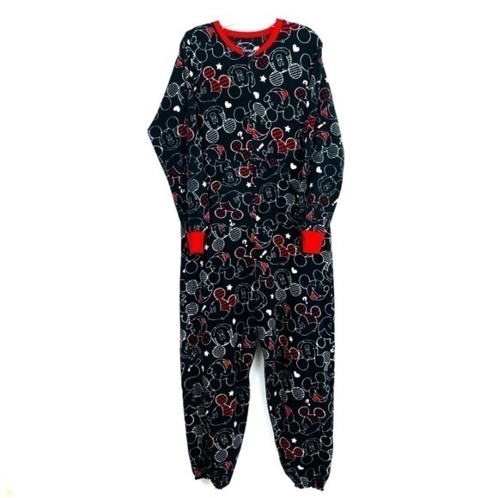 Disney fleece onsie front zip ankle onsie pajamas